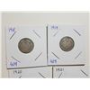 Image 3 : 1918, 19, 20, 21  SILVER TEN CENT COINS