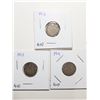 Image 1 : 1912, 13, 14  SILVER TEN CENT COINS