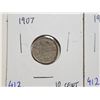 Image 2 : 1906, 1907  SILVER TEN CENT COINS