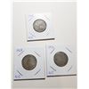 Image 1 : 1928, 29, 31 SILVER TWENTY FIVE CENT COINS