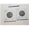 Image 2 : 1928, 29, 31 SILVER TWENTY FIVE CENT COINS