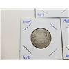 Image 3 : 1902H, 1905, 1907 SILVER TWENTY FIVE CENT COINS (EDWARDS)