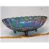 Image 1 : CARNIVAL GLASS SERVING BOWL (BLUE)