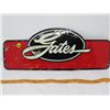 Image 1 : TIN GATES AUTO SIGN ( 17”X7 “) * VINTAGE *