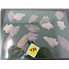 Image 2 : LOT OF 15 POINTED STONES (IN DISPLAY CASE)