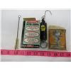 Image 1 : LOT OF CAMPING ITEMS (GERMAN POCKET BALANCE SCALE, COLEMAN FILTER FUNNEL, #21 LAMP MANTLE, PIPE CLEA