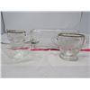 Image 2 : LOT OF HOUSEHOLD GLASSWARE (BUTTER DISH, SERVING CUPS, ETC...)