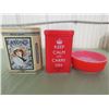 Image 2 : LOT OF COOKBOOKS, TINS AND BOWL