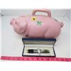 Image 1 : LOT INCLUDING PIGGY BANK AND 2 PENS (BILLBLASS PENS)