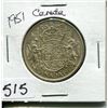 Image 1 : 1951 CNDN 50 CENT PC (SILVER)