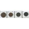 Image 2 : LOT OF 4 ASSORTED PENNIES AND HALF PENNIES( CANADIAN) *1837 TO 1857*
