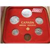 Image 1 : 1980 CANADIAN MINT COIN SET  (WOODEN CASE)