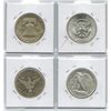 Image 2 : US SILVER HALF DOLLARS - Lot of 4 - Type Set (Kennedy,  Franklin, Walking Liberty,  Barber)