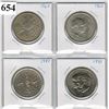 Image 1 : LOT OF 4 CROWNS (GREAT BRITAIN) *1960, 65, 80, 81*