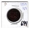 Image 2 : 1859 NARROW 9 LARGE CENT