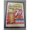 Image 1 : TIN ADVERTISING SIGN (7-UP) *12” X 17”*  (REPRODUCTION)