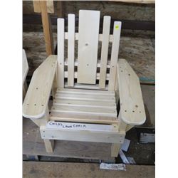 CHILDREN’S WOODEN LAWN CHAIR  *HANDMADE BY GORDON BRAATEN*