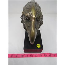 BRONZE EAGLE HEAD STATUE (9” TALL)