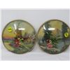 Image 1 : LOT OF 2 PICTURES (6” CIRCLES) *W/DRIED FLOWERS*