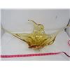Image 2 : TABLE CENTER PIECE AMBER COLOR DISH *20” X 9” X 9”*