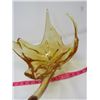 Image 6 : TABLE CENTER PIECE AMBER COLOR DISH *20” X 9” X 9”*