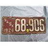 Image 1 : 1926 SASK LICENSE PLATE