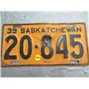Image 1 : 1939 SASK LICENSE PLATE
