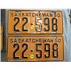 Image 1 : 1950 SET SASK LICENSE PLATES