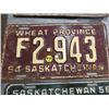 Image 2 : LOT OF 3 SASK LICENSE PLATES (FARM 1954 & 1956; 1959)