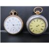 Image 1 : LOT OF 2 POCKET WATCHES (WALTHAM, REMONTOIR CYLINDRE DIX 44777) *REMONTOIR MISSING HAND)