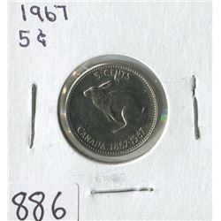 TEN CENT COIN (CANADIAN RABBIT 1867-1967) *1967* - Schmalz Auctions