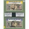 Image 1 : LOT OF 2 NOVELTY MILLION DOLLAR BILLS (JOHNNY CASH, MARYLIN MONROE)
