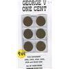 Image 1 : LOT OF 6 PENNIES (GEORGE V) *1932-33-34-35-36 AND HEAD SIDE*
