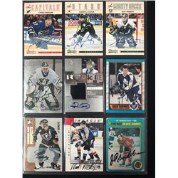 AUTOGRAPHED HOCKEY CARD LOT