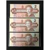 Image 2 : 1986 CANADIAN TWO DOLLAR SEQUENTIAL REPLACEMENT BANK NOTES