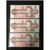 Image 2 : 1986 CANADIAN TWO DOLLAR SEQUENTIAL REPLACEMENT BANK NOTES