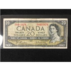 1954 CANADIAN $20 BANK NOTE