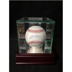 Vladimir Guerrero Jr. Signed Rawlings Baseball W/ Display Case (JSA COA)
