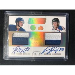 2012 PANINI ROOKIE SHOWCASE #1 NUGENT-HOPKINS/ LANDESKOG AUTO JERSEY HOCKEY CARD