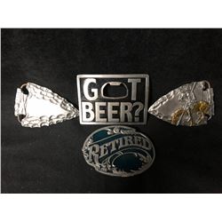 SISKIYOU LIMITED EDITION BELT BUCKLES LOT (GOT BEER/ RETIRED...)