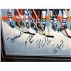 Image 2 : AUTOGRAPHED 500 NHL GOAL SCORERS 42" X 26" FRAMED PRINT W/ HOWE, HULL, BUCYK, BELIVEAU, LAFLEUR...