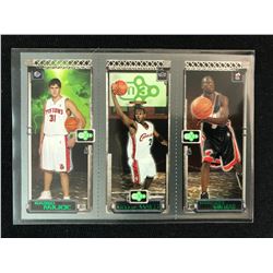 2003-2004 Topps Rookie Matrix LeBron James/ Darko Milicic/ Dwyane Wade #MJW