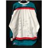 Image 2 : 2003-04 KELOWNA ROCKETS TEAM AUTOGRAPHED HOCKEY JERSEY (MEMORIAL CUP CHAMPS) **SHEA WEBER**