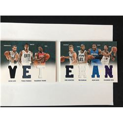 2012-13 Panini Preferred - Veteran Material Booklet #4 Love, Davis, Nowitzki, Duncan, Young, Frye