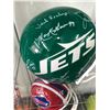 Image 2 : Jets "New York Sack Exchange" Full-Size Throwback Helmet Signed by (4)
