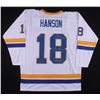 Image 1 : Dave Hanson, Steve Carlson  Jeff Carlson Signed Hanson Brothers "Slap Shot" Chiefs Jersey (Schwartz