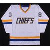 Image 3 : Dave Hanson, Steve Carlson  Jeff Carlson Signed Hanson Brothers "Slap Shot" Chiefs Jersey (Schwartz
