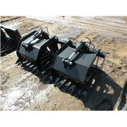 Brute 66" rock/brush grapple -tines 4 1/2" on center -New