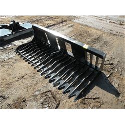 Brute 74" rock bucket -tines 4 1/2" on center -New