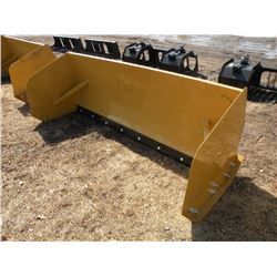 8ft snowpusher for skidloader w/bolt-on metal cutting edge -New